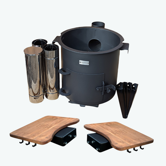 Kepk PRO+ 16L su kaminu ir lentynomis (3 mm)