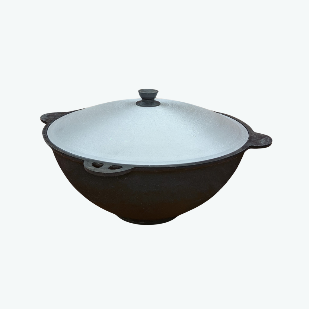 Uzbekiškas kazanas 8l. su aliumininiu dangčiu